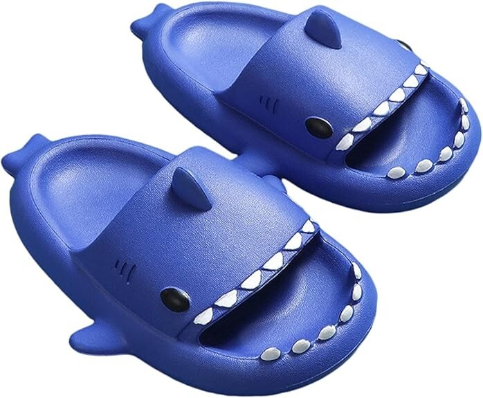 WHOLESALE Pack Of 60 Fun Shark Slides Water Kids Thick Sole Non-Slip Shower