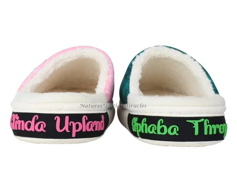 Wicked Slippers Girls Size 11 12 13 1 2 3 Pink Green Glinda Elphaba Scuff Pajama