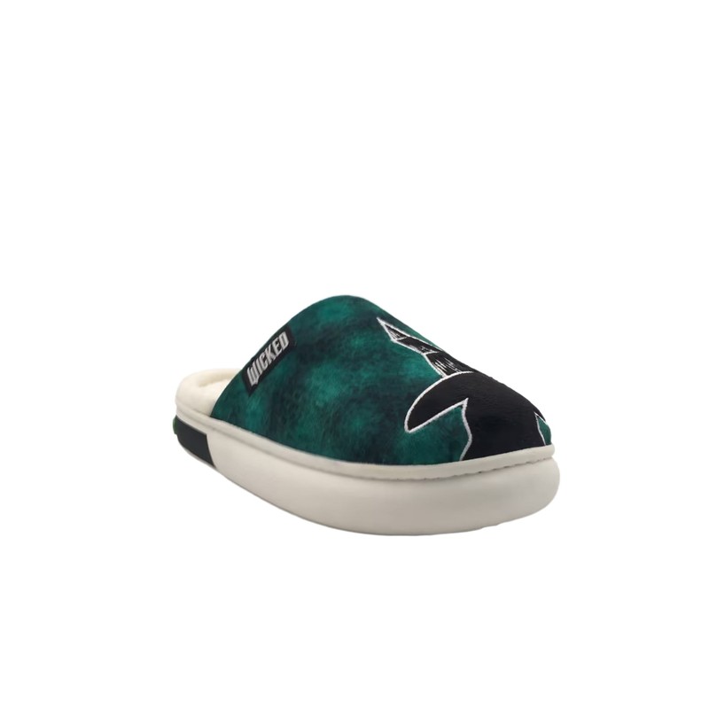 Wicked Slippers Womens Pink Green Glinda Elphaba Sz 6 7 8 9 10 Scuff Pajama Shoe