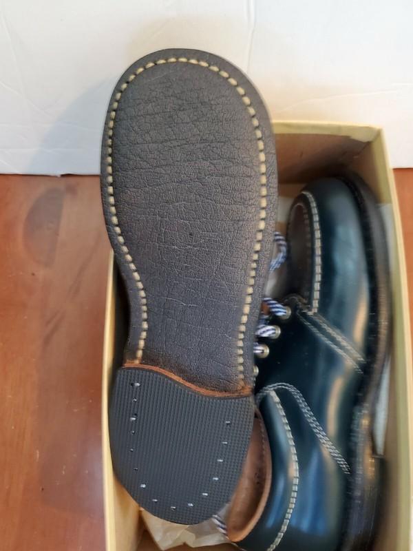 Willits Child's Blue Leather Shoes USA Size 11 1/2 Navy Blue Brand New NOS