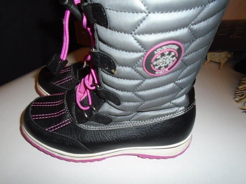 Winter Boots Totes Thinsulate Child Girls Size 3  Black With Pink