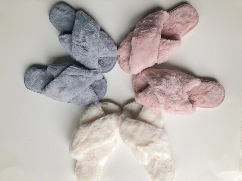 Women fluffy house slipper for wedding or any other occasion. Perfect for gifts