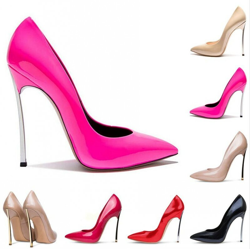 Women New Sexy 12CM High Stiletto Heel Slip On Shoes Pumps Evening Party Bridal