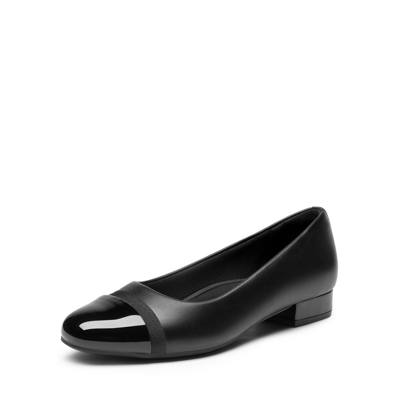 Women Pumps Arch Support Low Block Heel Square Toe Comfort Slip On Pump Shoes