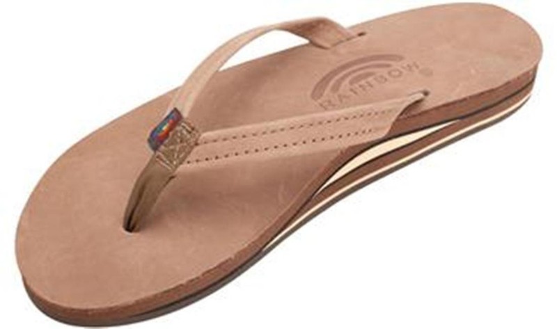 Women Rainbow Premier Leather Double Layer Narrow Strap 302ALTSN Dark Brown
