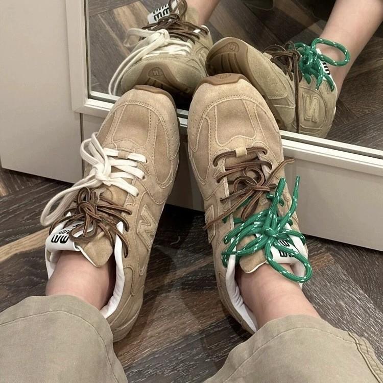 Women's 2025 Summer New Leather Retro Versatile Sports MM Shoes