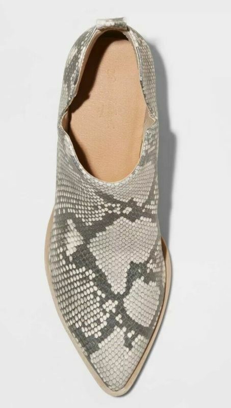 Women's Cari Snake Print Cut Out Ankle Bootie Gray- Universal Thread - CHOOSE SZ