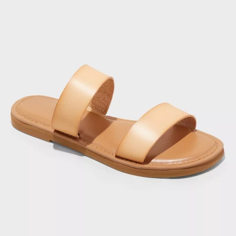 Women's Freya Two Band Slide Sandals - Universal Width Medium