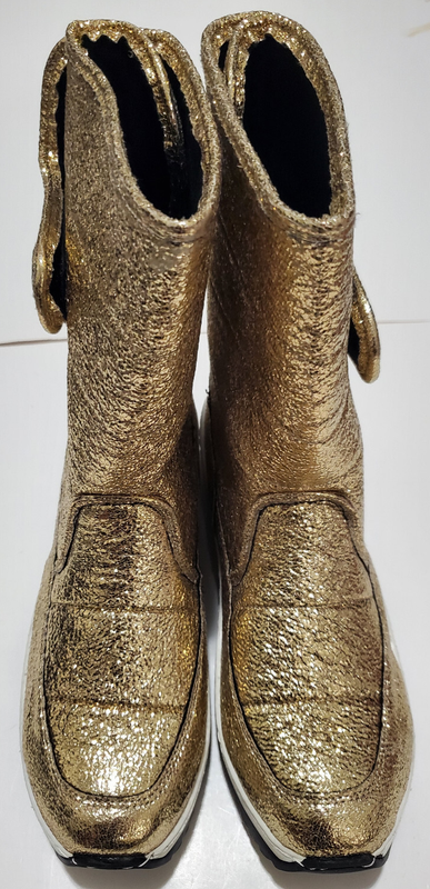 Women’s Gold Glitter Sparkle Boots – Size US 9–9.5 / EU 40 / UK 7 Stylish Party