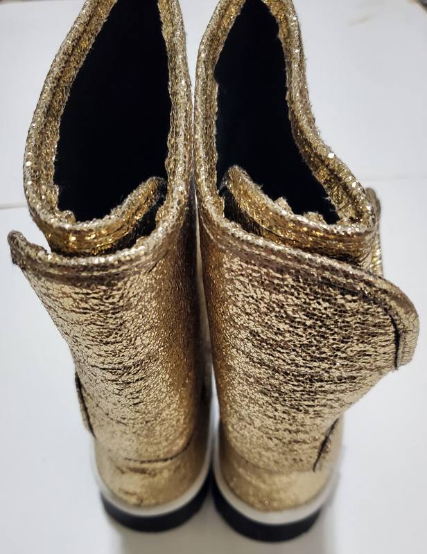 Women’s Gold Glitter Sparkle Boots – Size US 9–9.5 / EU 40 / UK 7 Stylish Party