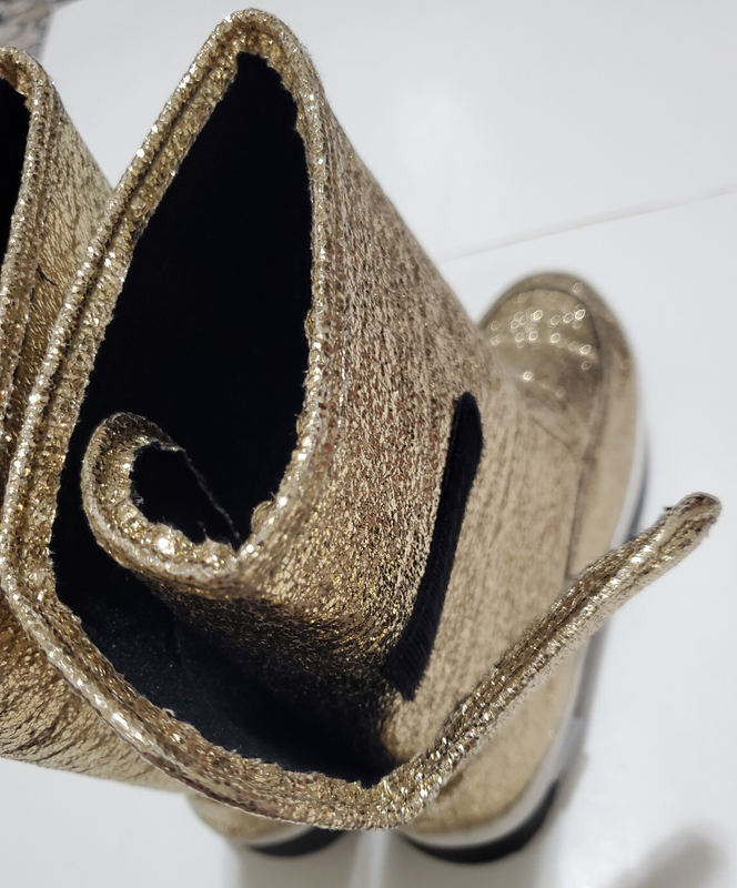 Women’s Gold Glitter Sparkle Boots – Size US 9–9.5 / EU 40 / UK 7 Stylish Party