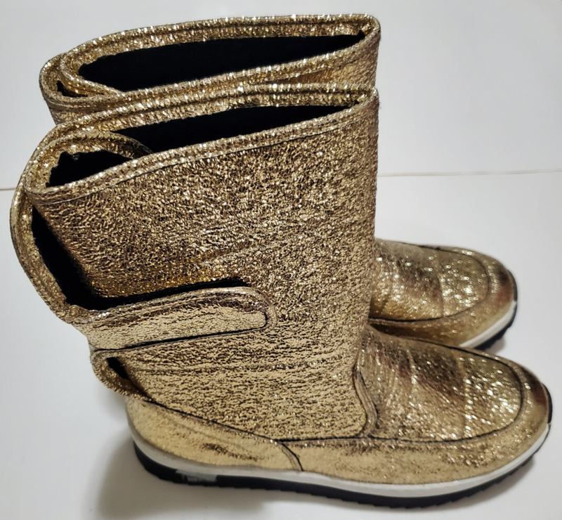 Women’s Gold Glitter Sparkle Boots – Size US 9–9.5 / EU 40 / UK 7 Stylish Party
