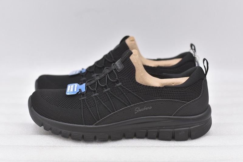 Women's Graceful Picture Perfect Stretch Fit Sneakers Black Size 9.5