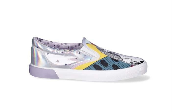 Women's Nightmare Before Christmas Slip On Low Top Sneaker Shoes Jack & Sally