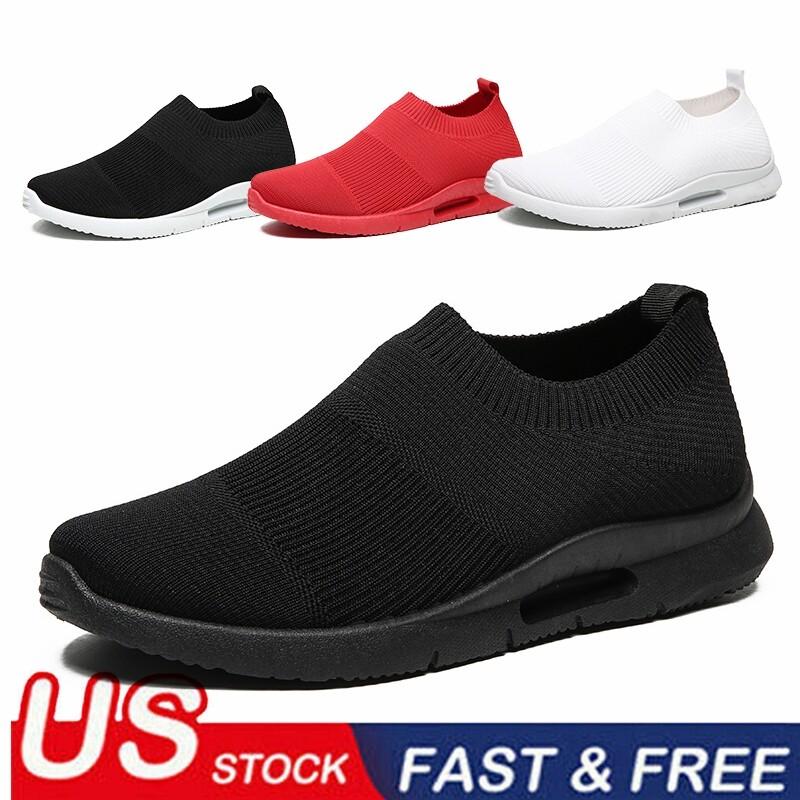Women's Non-Slip Jogging Sneakers Casual Slip On Walking Sports Running Shoes