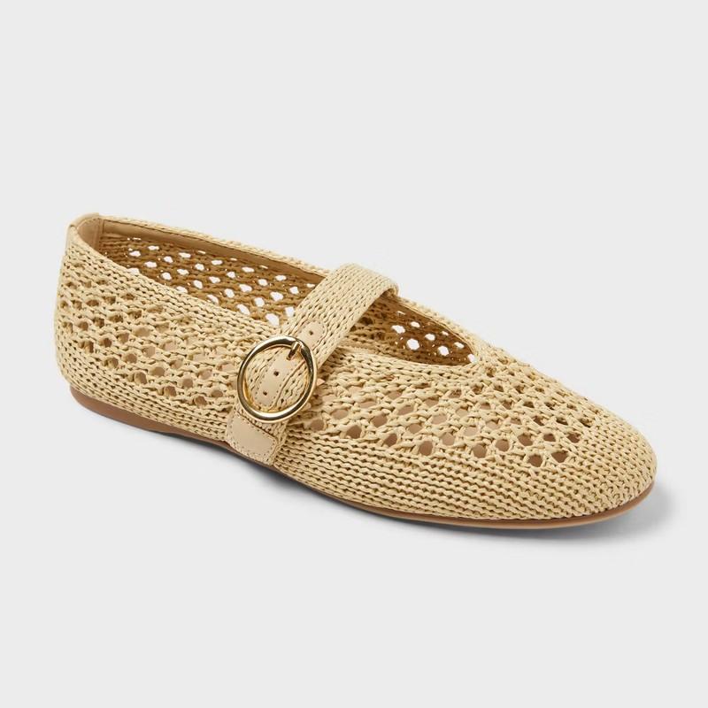 Women's Sia Knit Woven Mary Jane Flats - Universal Thread