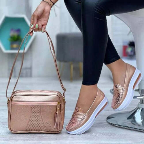Women's Sneakers Shoes Summer Slip On Flat Casual Sport Platform Walking Fashion