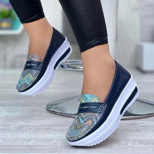 Women's Sneakers Shoes Summer Slip On Flat Casual Sport Platform Walking Fashion