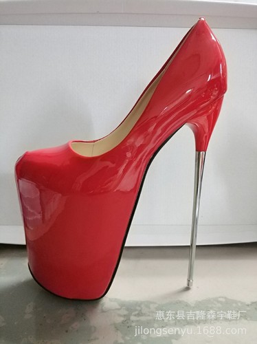 Women's Super High Heels Stiletos Leather Slip On Dress Platform Shoes Plus Size