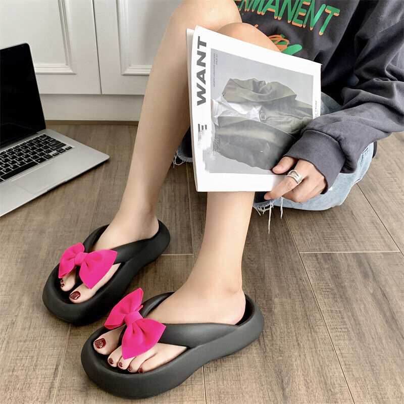 Women Sandals Slip On Casual Wedge Slippers Summer Comfort Platform Shoes Slides