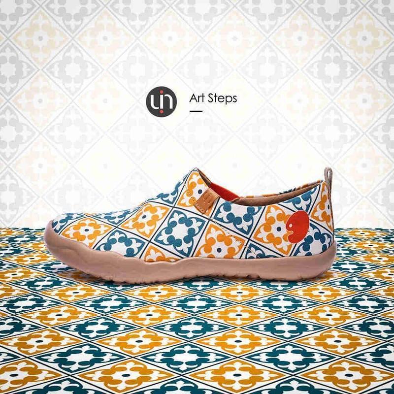 Women Size 5-10.5 UIN Slip On Shoes Canvas Comfortable Loafers "Art Steps"