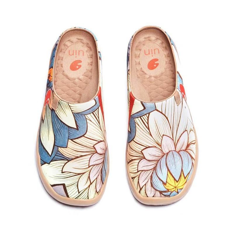 Women Size 5-12 UIN Shoes Slip On Canvas Comfortable Slipper "Nelumbo Slipper"