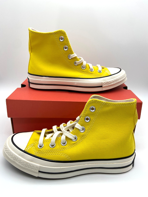 Womens Converse All Star Chuck 70 Hi Top Yellow Golden Wren/Egret Shoes A08618C
