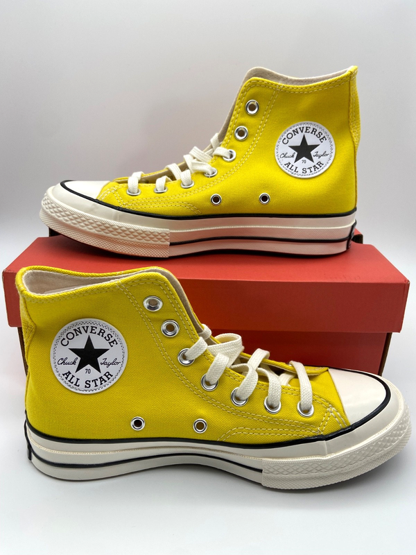 Womens Converse All Star Chuck 70 Hi Top Yellow Golden Wren/Egret Shoes A08618C