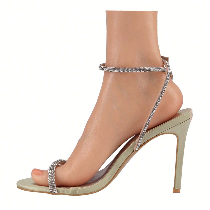 Womens High Stilettos Open Square Toe Ankle Strap Heels Sexy Comfort Strappy Dre
