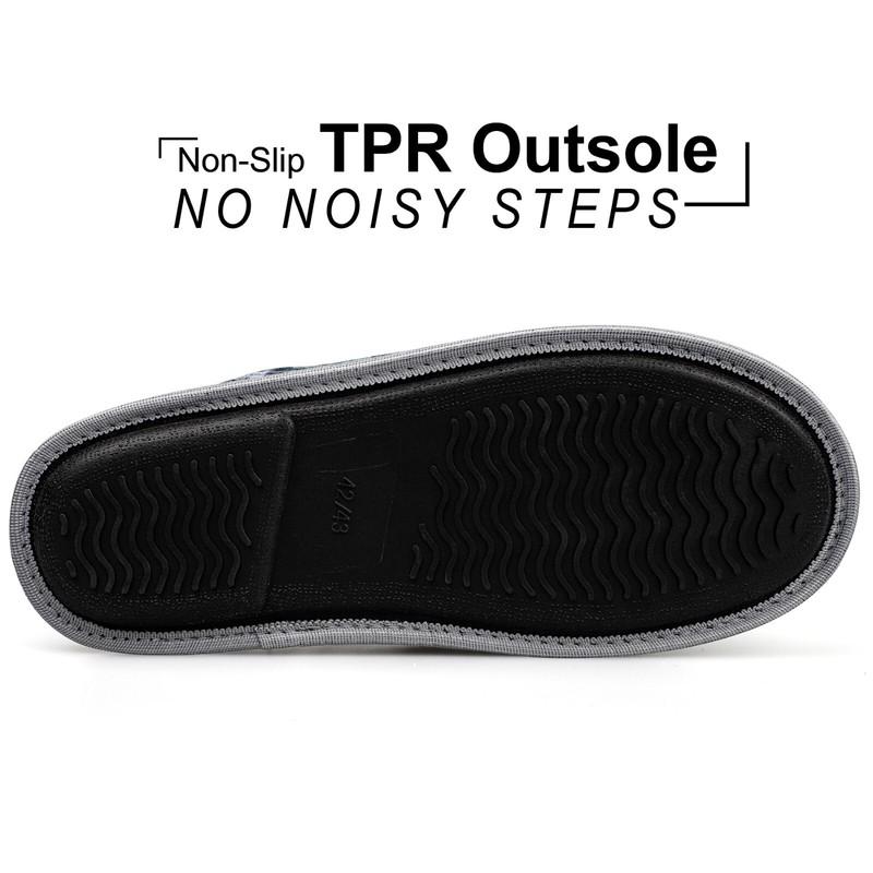 Womens Mens Memory Foam Slippers Fuzzy Lined Indoor Comfort Slip On House Shoes