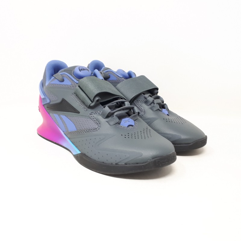 Womens Reebok Legacy Lifter III 3 Gray Purple Weightlifting Gym Training Shoes