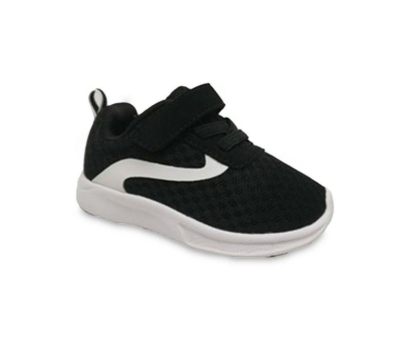 Wonder Nation Baby Boys/Unisex Mesh Jogger Athletic Sneaker. Black/White