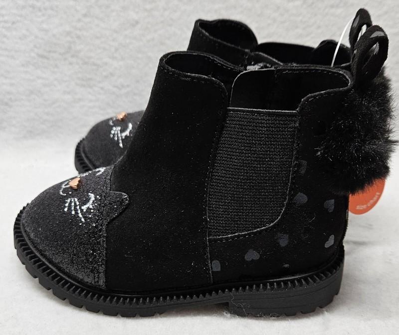 Wonder Nation Baby Girls Chelsea Critter Cat Boots Size 6 (18 Months)/New
