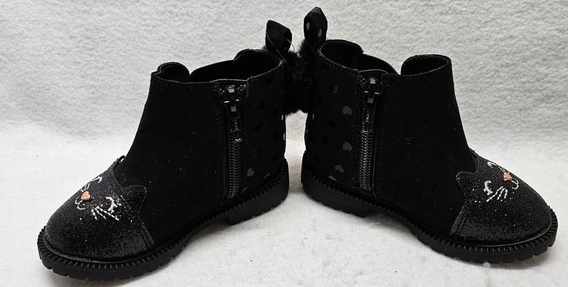 Wonder Nation Baby Girls Chelsea Critter Cat Boots Size 6 (18 Months)/New
