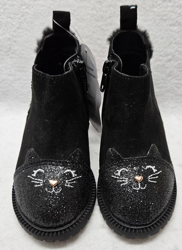 Wonder Nation Baby Girls Chelsea Critter Cat Boots Size 6 (18 Months)/New