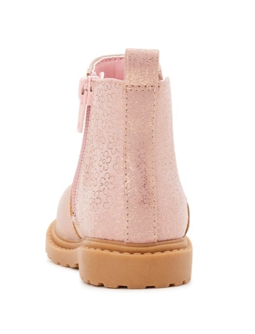 Wonder Nation Baby Toddler Girls Pink Glitter Chelsea Lug Sole Boots Shoes: 2-5