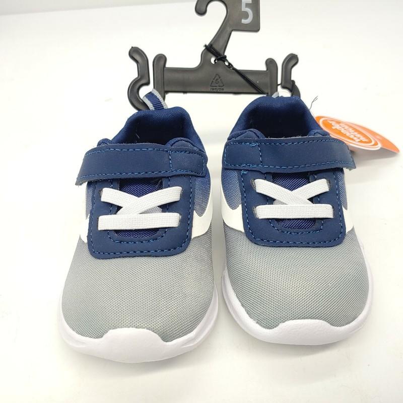 Wonder Nation Blue/Gray Athletic Sneaker Baby Boys Size 5 Lightweight Foam Sole