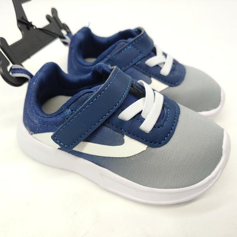 Wonder Nation Blue/Gray Athletic Sneaker Baby Boys Size 5 Lightweight Foam Sole