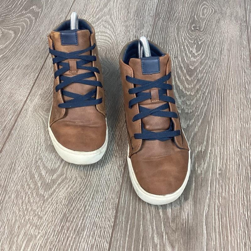 Wonder Nation-Boy's Mid-top Lace-up Brown Shoes Size 4
