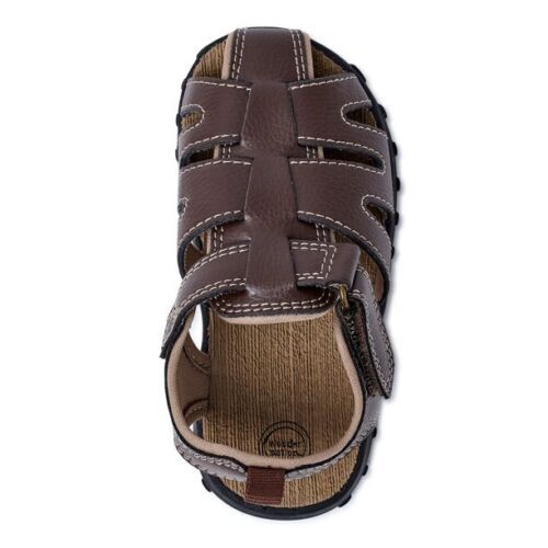 Wonder Nation Boys Fisherman Sandals Brown Sz11 Comfort Footbed Non Marking Sole