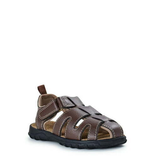Wonder Nation Boys Fisherman Sandals Brown Sz11 Comfort Footbed Non Marking Sole
