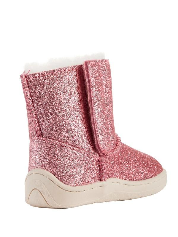 Wonder Nation Girls Infants Faux Shearling Boots Size 4 Pink Glitter Color NEW
