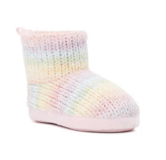 Wonder Nation Infant Baby Girl Slipper Booties Pink Multi Size 4 NWT