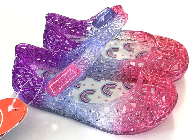 Wonder Nation Infant Girls Mary Jane Pink/Purple Jelly Sandals Sizes 3 4 5 NWT