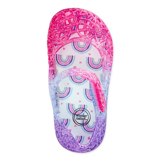 Wonder Nation Infant Girls Mary Jane Pink/Purple Jelly Sandals Sizes 3 4 5 NWT