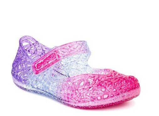 Wonder Nation Infant Girls Mary Jane Pink/Purple Jelly Sandals Sizes 3 4 5 NWT