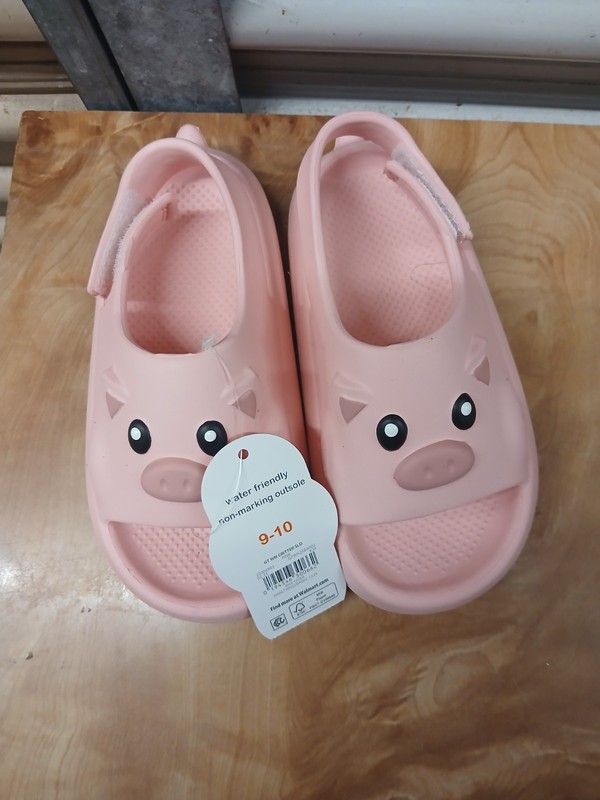 Wonder Nation Pink Critter Slides NWT Girl Toddler Size 9-10