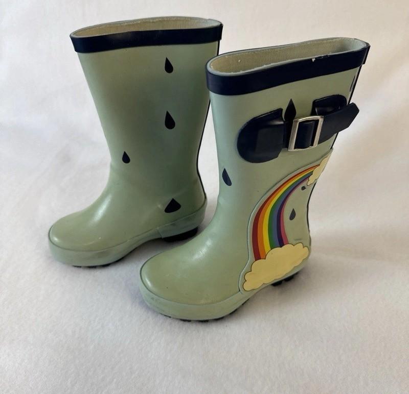 Wonder Nation Rain Boots Girls US 5/6 Toddler Girls Multicolor Rainbow Pull-On
