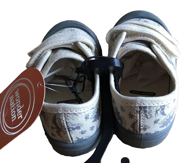 Wonder Nation Toddler Boys Size 12 Dinosaurs Two-Strap Bump Toe Sneakers Shoes