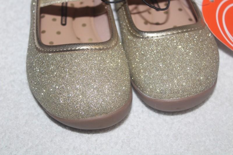 Wonder Nation Toddler Girl’s Shimmery Gold Ballerina Style Flats NWT